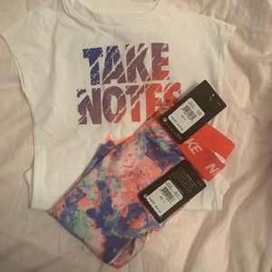 NWT Nike top and leggings